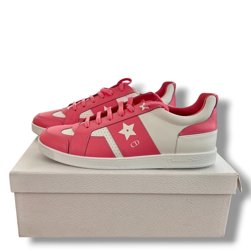 Authentic Christian Dior Women's Size EU 40 Star Leather Sneakers Candy Pink NWB